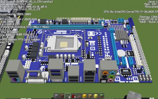 Материнская плата Intel GA-H77M-HD3 от Gigabyte в Майнкрафте — скриншот 2
