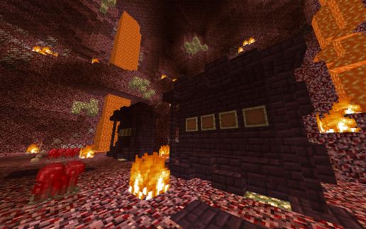 Адская PvP-арена для Майнкрафт с шахтами и Nether-стилем — скриншот 3