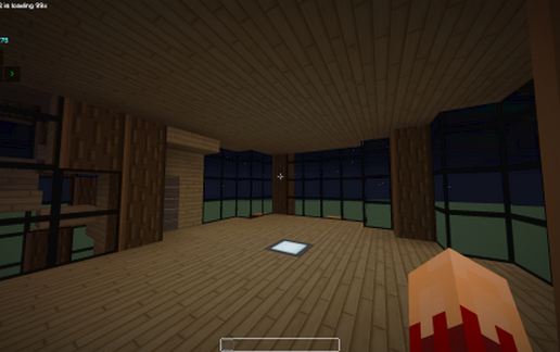 Дом из дерева и стекла в Майнкрафт — скриншот 3
