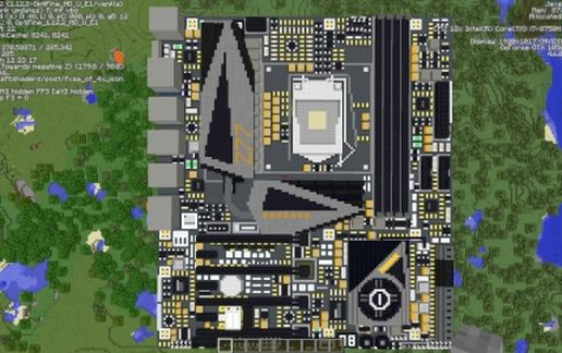 Модель материнской платы Intel Z77 Extreme11 в Майнкрафт