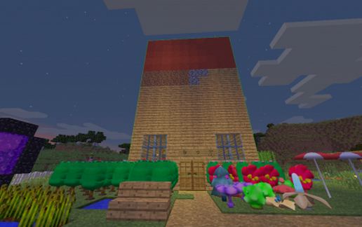 Финальный дом Pixelmon в современном стиле для Майнкрафт