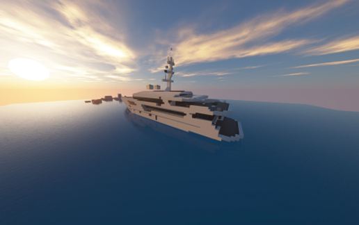Роскошная яхта для Майнкрафт 97×35×23, 9012 блоков
