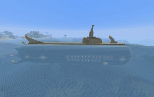 Средняя подводная лодка для Майнкрафт