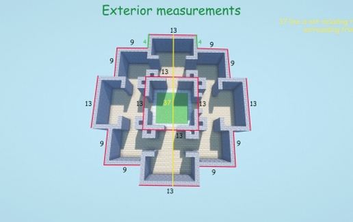 Компактная техно-база 9x9 для выживания в Майнкрафт — скриншот 2