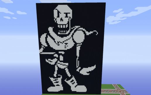 Арт-статуя Боец из Undertale в Майнкрафт — скриншот 4