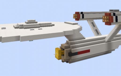 Космический корабль USS Enterprise в Майнкрафт