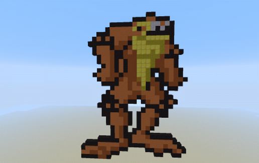 Фигурная постройка Зиц из Battletoads для Майнкрафт — скриншот 4