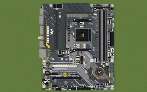 Современный игровой компьютер ASUS TUF X570-PRO в Майнкрафт