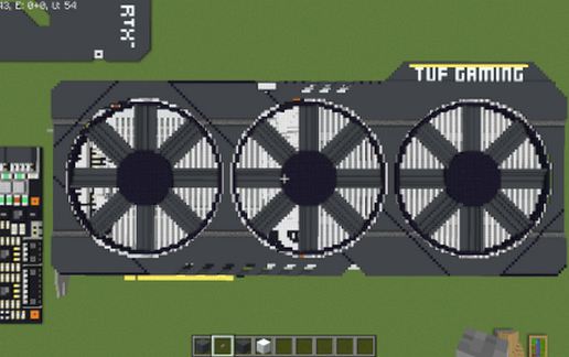 Современная видеокарта RTX 3080 TUF Gaming в Майнкрафт