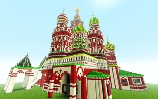 Кафедральный собор Василия Блаженного в Майнкрафт — скриншот 2