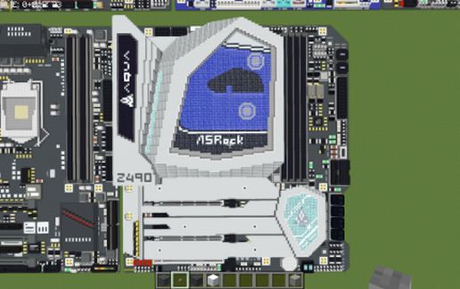 Материнская плата Intel Z490 AQUA в Майнкрафт