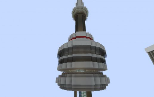 Телебашня CN Tower в Майнкрафт — скриншот 2
