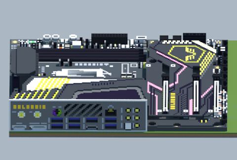 Материнская плата Intel Z590 Valkyrie в Майнкрафте из бетона и железа — скриншот 2