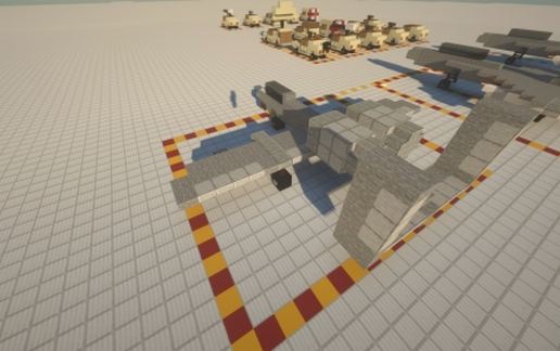 Компактный самолёт A-10 в Майнкрафт