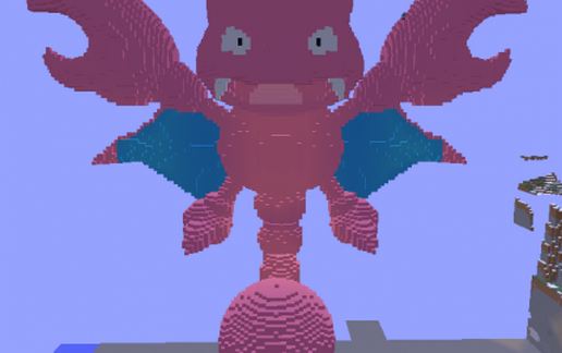 3D статуя Глигара для Майнкрафт