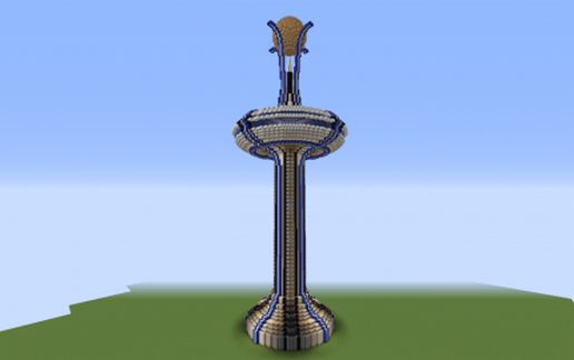 Космическая башня Space Needle в Майнкрафт — скриншот 3