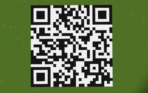 Постройка QR-кода в виде банана для Майнкрафт — скриншот 2