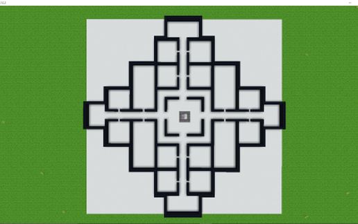 Организованный планировка пола 5x5 для Майнкрафт