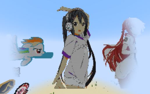 Домик Адзусы Накано в стиле K-ON для Майнкрафт