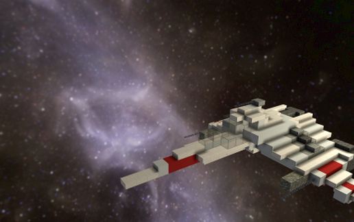 Истребитель E-Wing из Майнкрафт для космической базы — скриншот 2