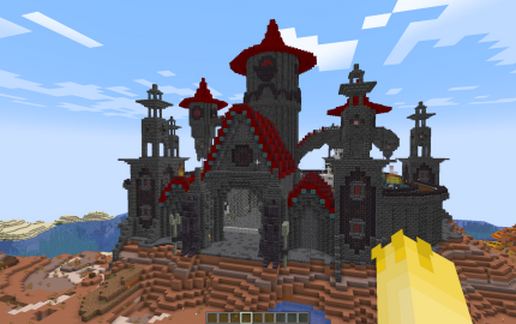 Замок Дракулы в стиле Castlevania для Майнкрафт