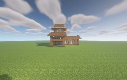 Средневековый дом для выживания из дуба