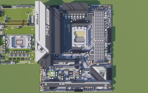 Современная материнская плата AMD X670E Pro RS в Майнкрафт