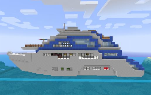 Яхта в Майнкрафт для роскошной морской базы — скриншот 2