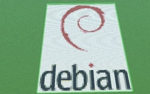 Логотип Debian в Майнкрафт из блоков — скриншот 4