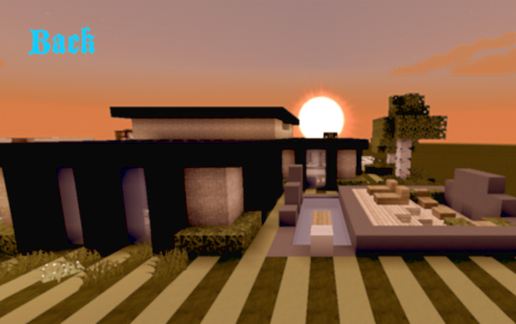 Современный дом в Майнкрафт с плоской крышей и террасой — скриншот 3