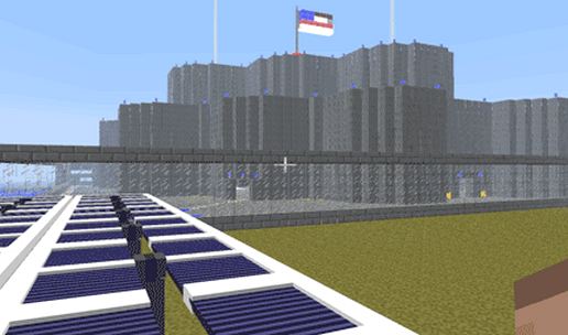 Средневековый замок с башнями для Майнкрафт 63×39×63, 10614 блоков — скриншот 3
