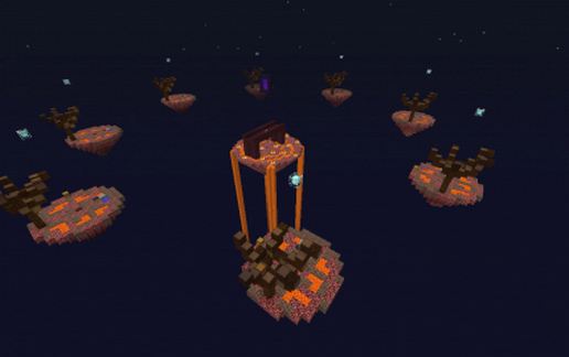 Арена SkyWars 8/8 в стиле Нижнего мира