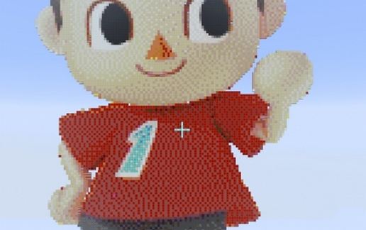Статуя жителя Майнкрафт в стиле SSB4 — скриншот 4
