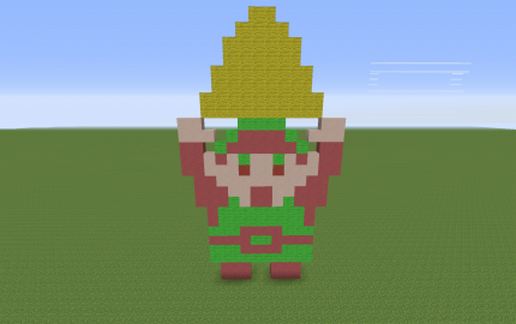 Линк с Трифорсом в стиле NES