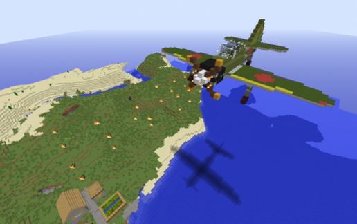 Истребитель Мицубиси A6M в Майнкрафт — скриншот 3