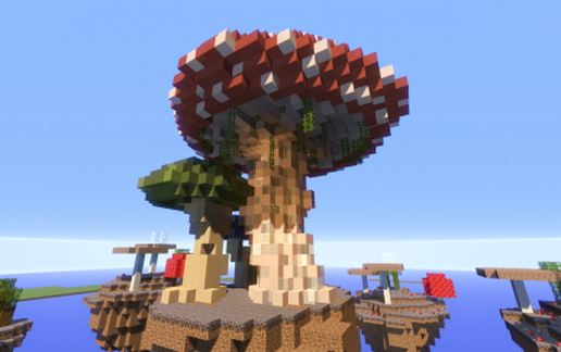 Небесная арена для Skywars из мицелия — скриншот 3
