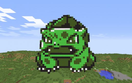Постройка Бульбазавра из Pokemon Yellow в Майнкрафт — скриншот 3