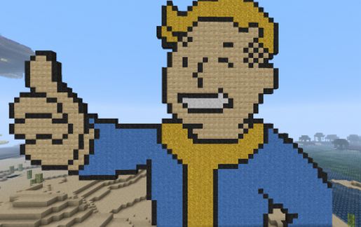 Статуя Vault Boy для Майнкрафт — скриншот 2