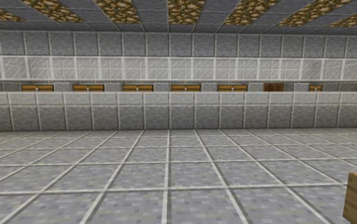 Городской банк Minecraftia в современном стиле из андезита и стекла
