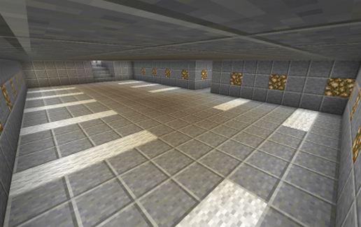 Городской банк Minecraftia в современном стиле из андезита и стекла — скриншот 3