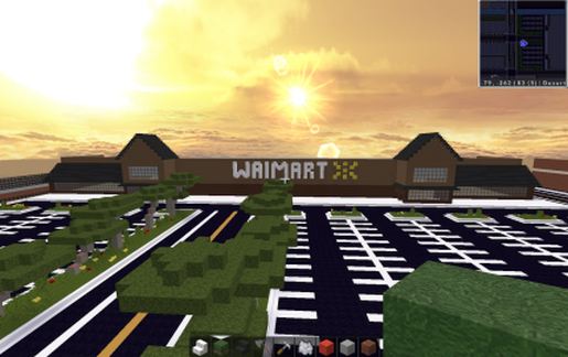 Современный магазин в стиле Walmart для Майнкрафт