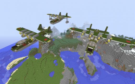 Японский гидросамолёт Kawanishi H6K в Minecraft