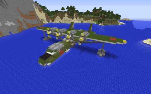 Японский гидросамолёт Kawanishi H6K в Minecraft — скриншот 2