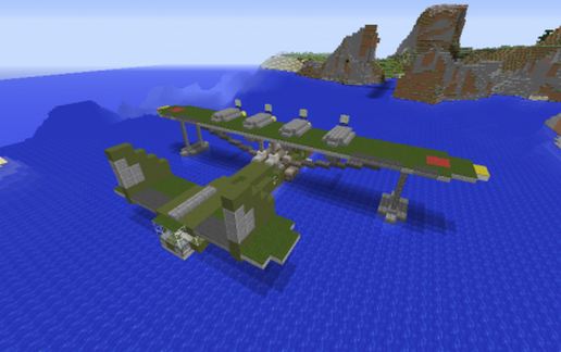 Японский гидросамолёт Kawanishi H6K в Minecraft — скриншот 3