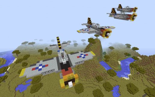Американский истребитель Republic P-47D в Майнкрафт