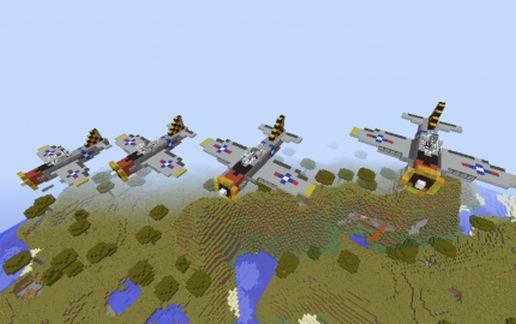 Американский истребитель Republic P-47D в Майнкрафт — скриншот 2