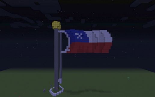 Флаг Чили из блоков для Майнкрафт — скриншот 2