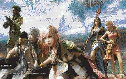 Панно Final Fantasy XIII в стиле Майнкрафт — скриншот 4