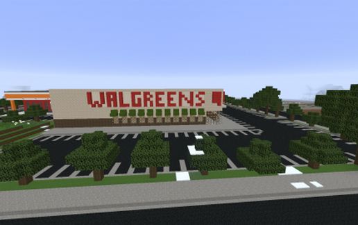 Аптека Walgreens в Майнкрафт для города и RP-сервера — скриншот 3