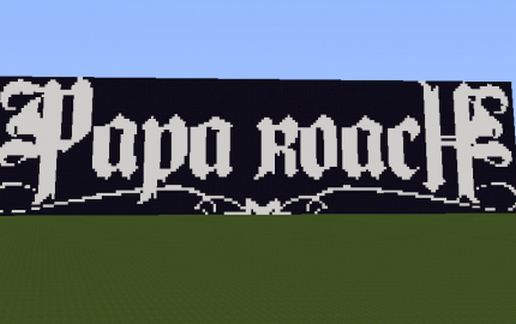 Логотип Papa Roach из обсидиана и кварца — скриншот 3